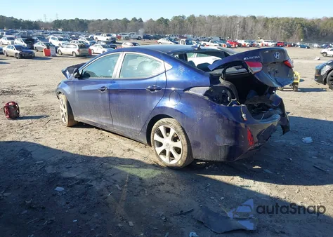 2012 Hyundai Elantra Limited z USA, uszkodzony, nr VIN 5NPDH4AE4CH146369